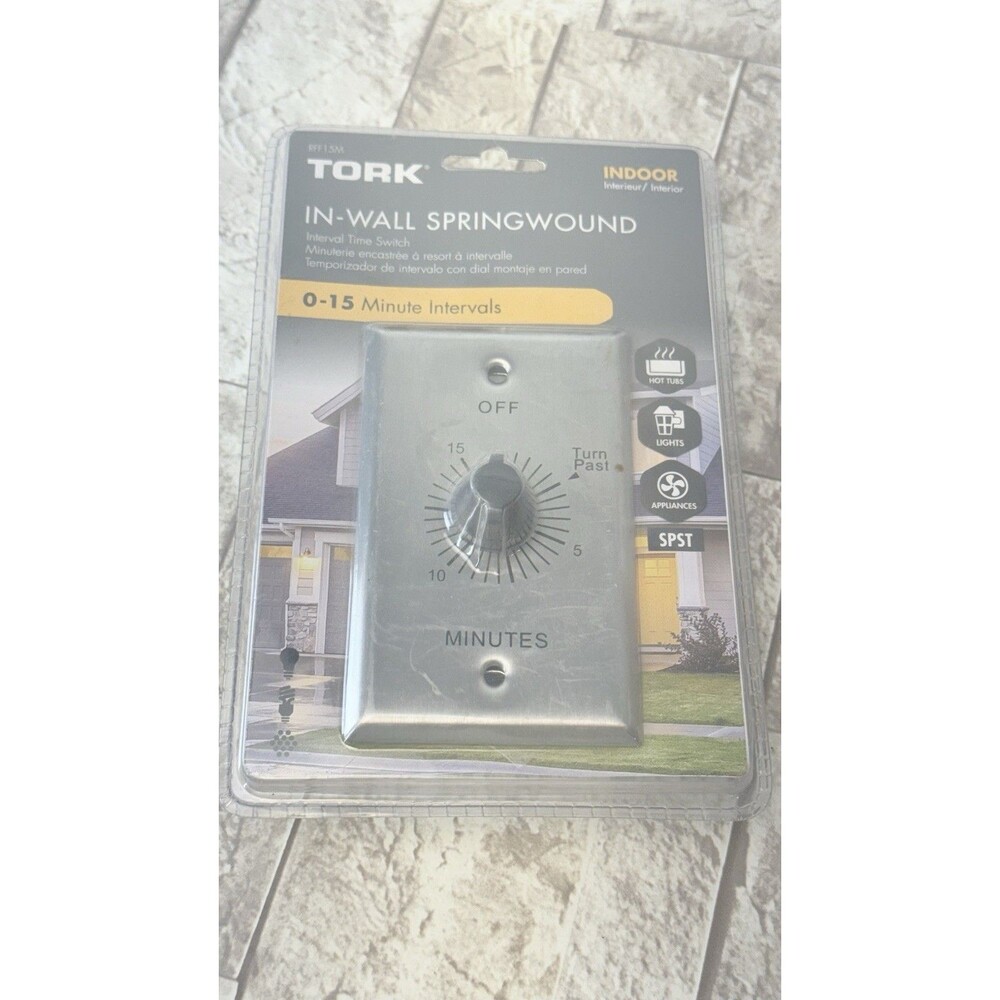 4 In-Wall Spring Wound 15 Min Indoor Commercial Grade Mechanical Interval Timer